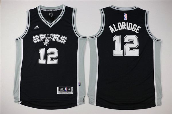 NBA Youth San Antonio Spurs 12 Aldridge Black Game Nike Jerseys